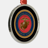 Marine Corps Seal Metalen Ornament (Rechts)