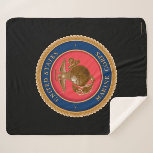 Marine Corps Seal Sherpa Deken (Voorkant (horizontaal))