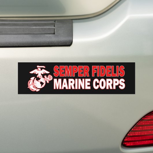 Marine Corps Semper Fidelis Bumper Sticker (Op auto)