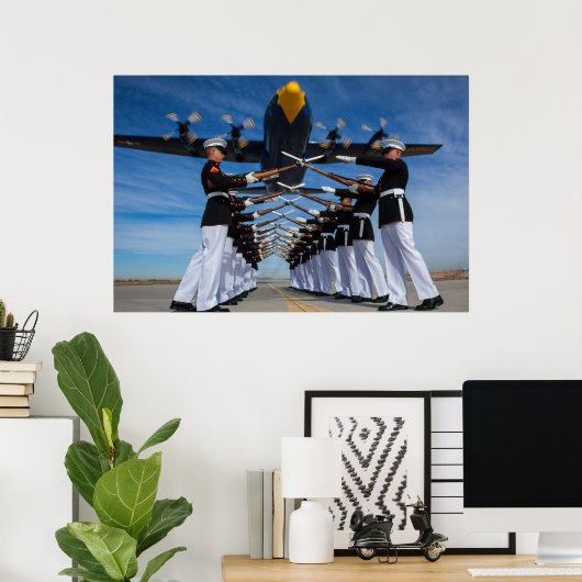 Marine Corps Silent Drill Platoon Poster (Thuiskantoor)