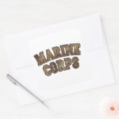 Marine Corps Veteraan Logo Embleem Vierkante Sticker (Envelop)
