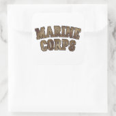 Marine Corps Veteraan Logo Embleem Vierkante Sticker (Tas)