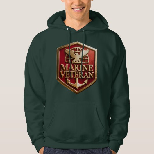 Marine Corps Veteran Hoodie (Voorkant)
