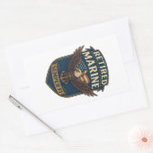 Marine Corps Veteran Logo Emblem Rechthoekige Sticker (Envelop)