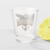 Marine Corps Veteran Logo Emblem Shot Glas (Achterkant)