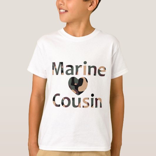 Marine Cousin Heart Camo T-shirt (Voorkant)