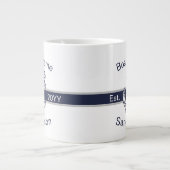 Marine Custom Nautical Anchor Navy Blue Grote Koffiekop (Voorkant)