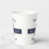 Marine Custom Nautical Anchor Ocean Navy Blue Papieren Bekers (Rechts)