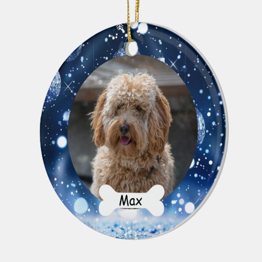 Marine Custom Pet Puppy Dog Foto Keramisch Ornament (Links)