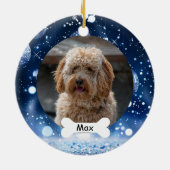 Marine Custom Pet Puppy Dog Foto Keramisch Ornament (Achterkant)