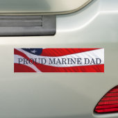 Marine Dad American Flag Bumpersticker (Op auto)