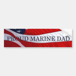 Marine Dad American Flag Bumpersticker