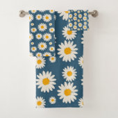 Marine Daisy Floral Bohemian Botanische Patroon Bad Handdoek (Insitu)
