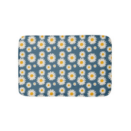 Marine Daisy Floral Bohemian Botanische Patroon Badmat