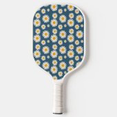 Marine Daisy Floral Bohemian Botanische Patroon Pickleball Paddle (Achterkant)