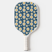 Marine Daisy Floral Bohemian Botanische Patroon Pickleball Paddle (Voorkant)