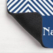 Marine Diamant Chevron met aangepaste naam Muismat (Hoek)