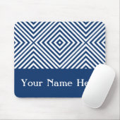 Marine Diamant Chevron met aangepaste naam Muismat (Met muis)
