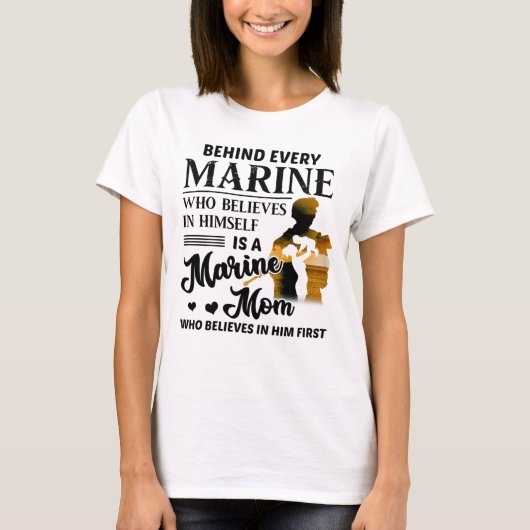 Marine die zichzelf gelooft is een marinevetera t-shirt (Voorkant)