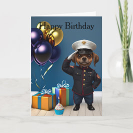 marine dog birthday Folded Greeting Card Kaart