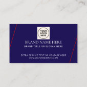 Marine Eenvoudige formele QR Code Professioneel Mo Visitekaartje (Achterkant)