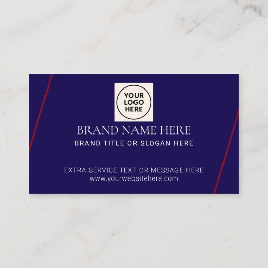 Marine Eenvoudige formele QR Code Professioneel Mo Visitekaartje (Achterkant)