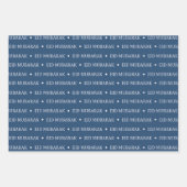 Marine Eid Mubarak Masjid Patroon Ontwerp Inpakpapier Vel (Voorkant)