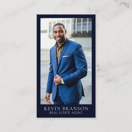 Marine Elegant Professioneel Vastgoed Visitekaartje (Voorkant)