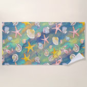 Marine Element Starfish Shellfish Call of the Zee Strandlaken (Voorkant)