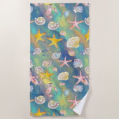 Marine Element Starfish Shellfish Call of the Zee Strandlaken (Voorkant)