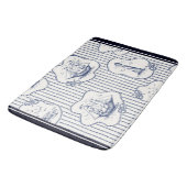 Marine Elements Blue White Lighthouse Ship Badmat (Gekanteld)