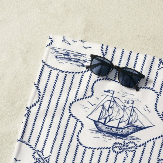 Marine Elements Blue White Lighthouse Ship Strandlaken (In situ)