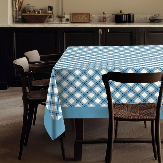Marine en Blauw Check Tafelkleed voor Familiediner