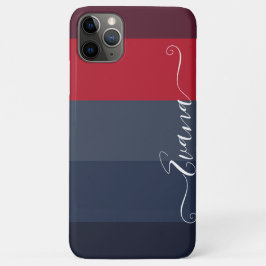 Marine en blauwe strepen Kleurblok personaliseer n Case-Mate iPhone Case