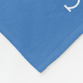 Marine en Blauwe Strepen Monogram | Bewerkbare kle Fleece Deken (Hoek)