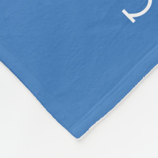 Marine en Blauwe Strepen Monogram | Bewerkbare kle Fleece Deken (Hoek)