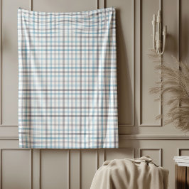 Marine en Blue Plaid Deken Classic Check Style