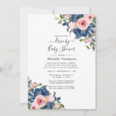 Marine en Blush Floral Drive Met Douche Kaart (Voorkant)