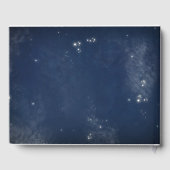 Marine en Bourgondië | Bloemenmaan hemelse bruilof Gastenboek (Achterkant)