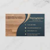 Marine en Bruin Moderne Vloeren & Tiling Visitekaartje (Voorkant)