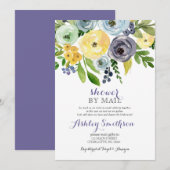 Marine en gele douche per post kaart (Voorkant / Achterkant)