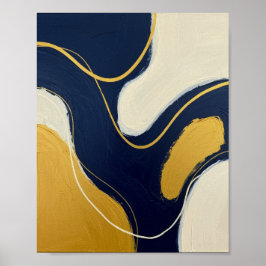 Marine en Gilded Flow Poster