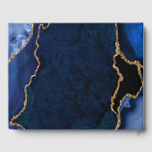 Marine en Gold Agaat Marmer Verjaardag Gastenboek (Achterkant)