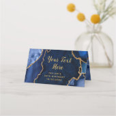 Marine en Gold Agaat Marmer Verjaardag Plaatskaartje (Achterkant)