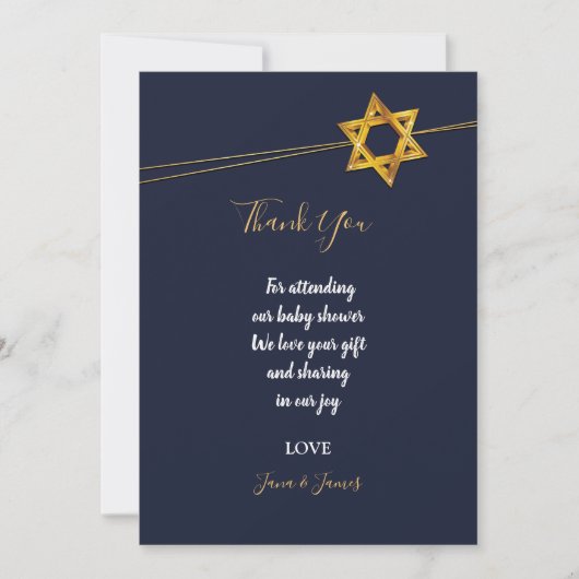 Marine en Golden Star of David dank u Kaart (Voorkant)