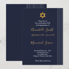 Marine en Golden Star of David Loving Memory Kaart