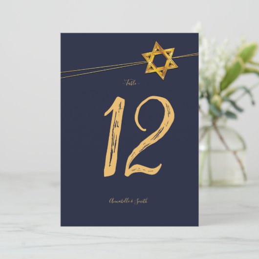 Marine en Golden Star of David tafelnummer (Staand voorkant)