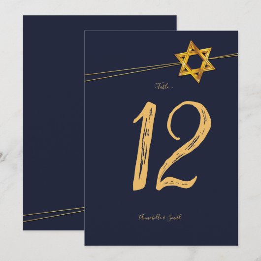 Marine en Golden Star of David tafelnummer (Voorkant / Achterkant)