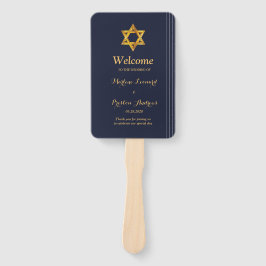 Marine en Golden Star of David Wedding Program Handwaaier