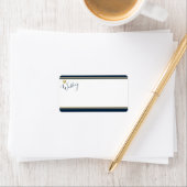 Marine en Goud Elegant Bruiloft Adres Etiket (Insitu)